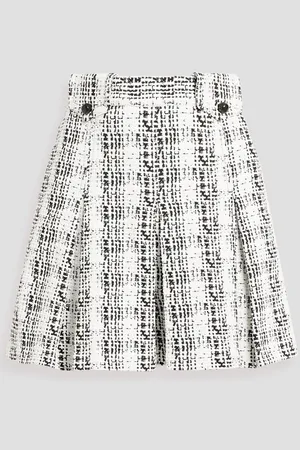 Anna Sui Pleated tweed mini skirt