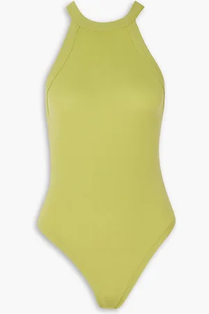 Alix NYC Paxton ribbed stretch-modal jersey bodysuit - Yellow