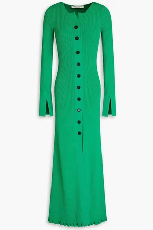 Serafini Ribbed-knit midi dress
