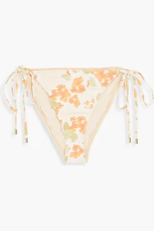 Peony Floral-print stretch-ECONYL® bikini briefs