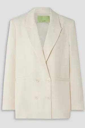 GAUGE81 Vidal double-breasted grain de poudre blazer - White