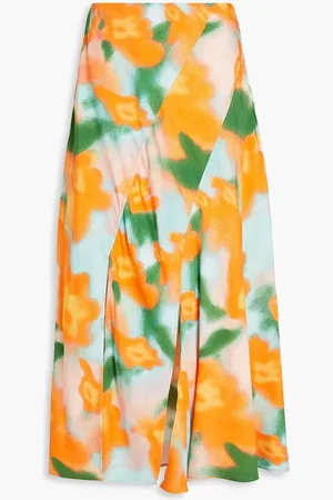 REJINA PYO Printed cady midi skirt