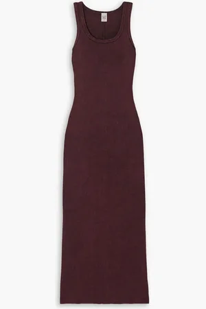 RE/DONE Ribbed stretch-cotton jersey maxi dress