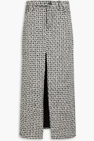 ALICE+OLIVIA Alice Olivia - Rye metallic tweed maxi skirt