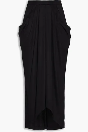 Isabel Marant Ginkao pleated draped wool-jersey midi skirt