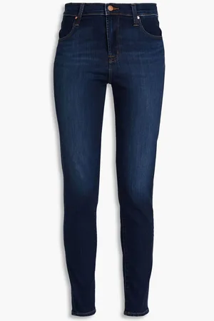 J Brand Faded high-rise skinny jeans - Blue