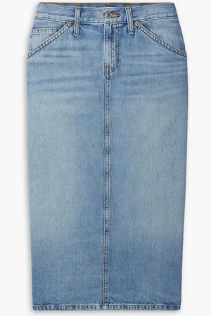 RE/DONE Low Rider denim midi skirt - Blue