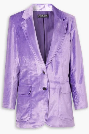 RAG&BONE Cody cotton-blend velvet blazer - Purple