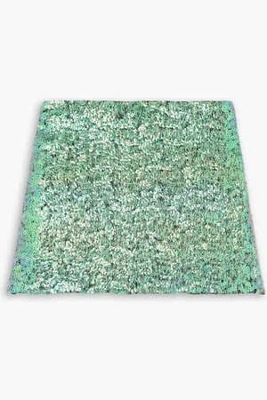 Helmut Lang Sequined mesh mini skirt - Green