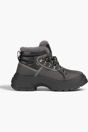 Maison Margiela Leather and nubuck ankle boots - Gray