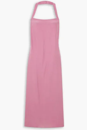 Reformation Alli silk-charmeuse halterneck midi dress