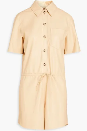 Nanushka Leni faux leather playsuit - Neutral