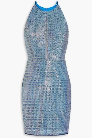 Aidan Mattox Sequined tulle mini dress