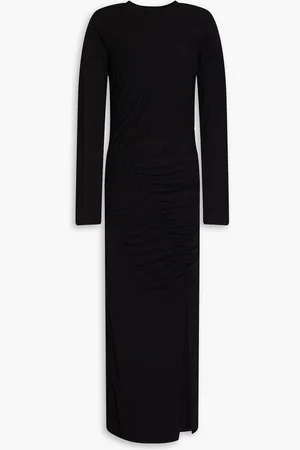 Another Tomorrow Ruched jersey midi dress