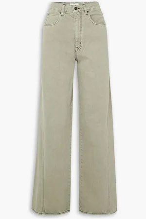 SLVRLAKE Eva high-rise wide-leg jeans - Green