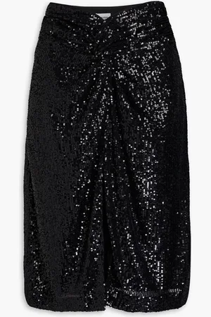 Claudie Pierlot Twisted sequined stretch-mesh skirt