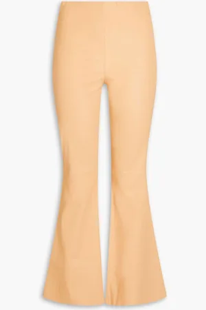 By Malene Birger Evyline leather flared pants - Neutral
