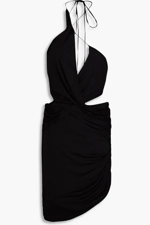 GAUGE81 Molos asymmetric cutout draped modal mini dress