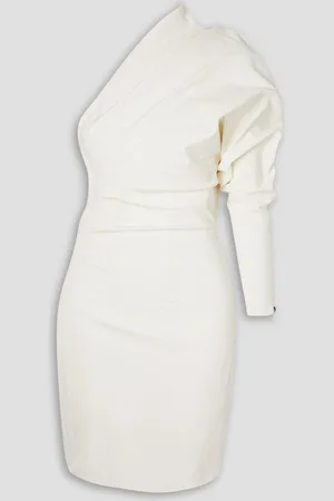 Rick Owens Diana one-sleeve draped crepe mini dress