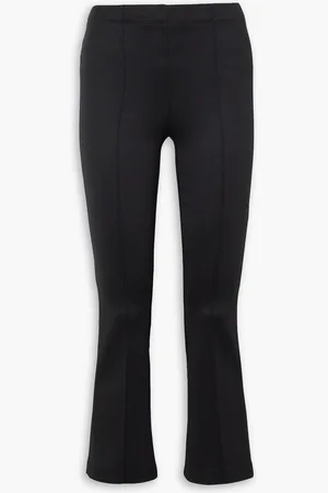 SPRWMN Pleated stretch-ponte flared pants