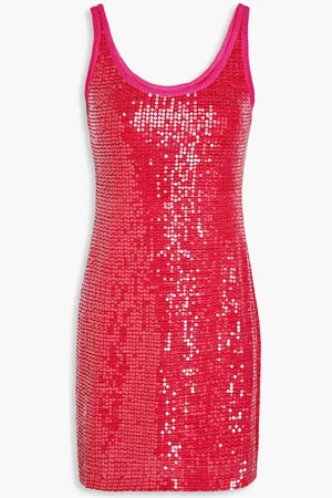 Missoni Sequined crochet-knit mini dress - Pink