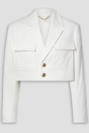 A.L.C. Banks cropped cotton-blend bouclé blazer
