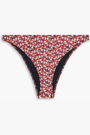 Solid The Elsa floral-print mid-rise bikini briefs - Pink