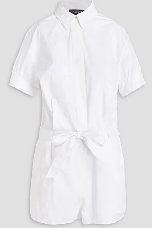 RAG&BONE Embroidered cotton playsuit