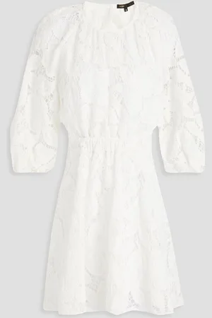 Maje Cutout broderie anglaise cotton mini dress