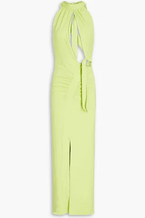 ROTATE Merle cutout stretch- jersey midi dress - Green