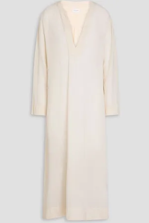 Honorine Saylor crinkled cotton-gauze midi dress - White