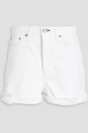 RAG&BONE Maya distressed denim shorts