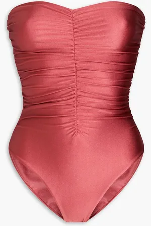 Jade Swim Yara strapless ruched swimsuit - Pink