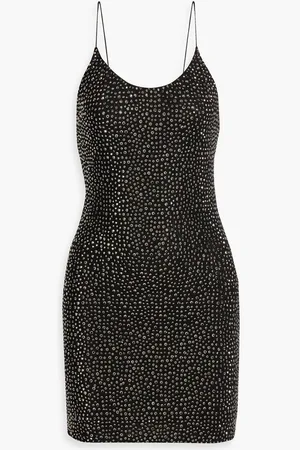 ALICE+OLIVIA Alice Olivia - Nelle crystal-embellished mesh mini dress