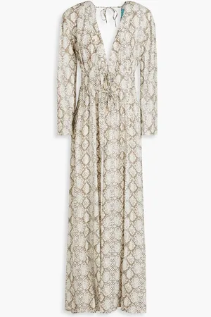 Melissa Odabash Farrah snake-print voile kaftan
