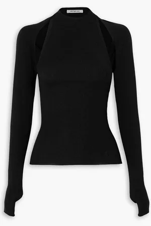 Peter Do Convertible halterneck merino wool and silk-blend top