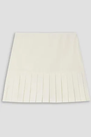 Tory Burch Pleated stretch-jersey tennis skirt - White