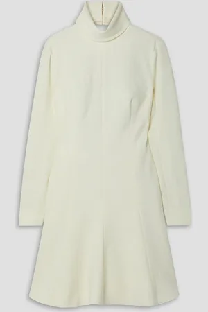 EMILIA WICKSTEAD Sharlene cutout cloqué turtleneck mini dress - White
