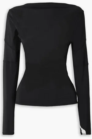 Ioannes Kylie open-back printed stretch-jersey top