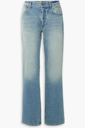Gauchere Cutout low-rise straight-leg jeans - Blue