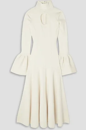 AZ FACTORY Thebe Magugu Makoti cutout stretch-knit midi dress - White