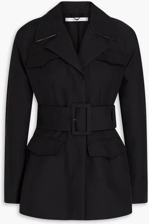 Another Tomorrow Belted cotton-twill blazer