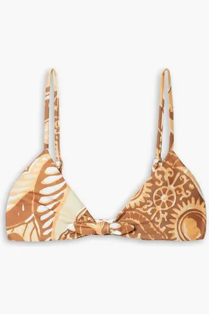 Mara Hoffman Carla printed bikini top - Brown