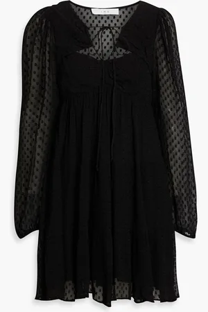 IRO Dixon ruched flocked georgette mini dress
