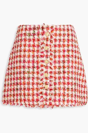 Cara Cara Gingham tweed mini skirt