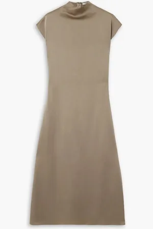 Gauchere Satin midi dress - Neutral
