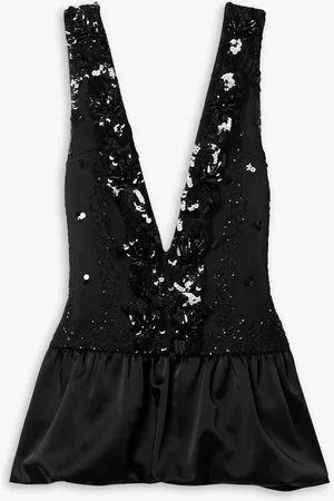16Arlington Salina sequin-embellished tulle and satin mini dress