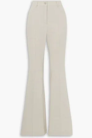 AKRIS Farid cotton-blend twill flared pants - Gray