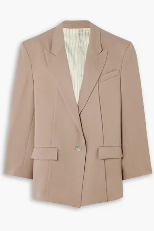 The Attico Glen oversized wool-twill blazer - Neutral