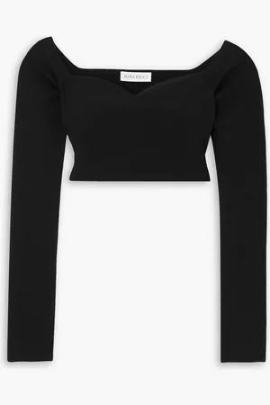 Nina Ricci Cropped stretch wool-blend top